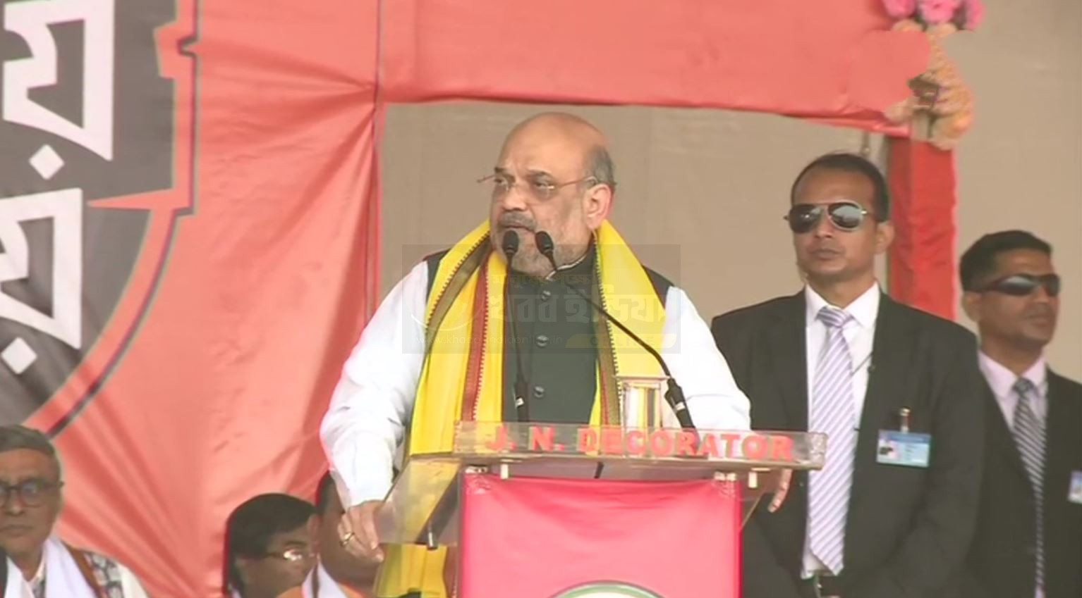 Amit Shah during West Bengal political meeting