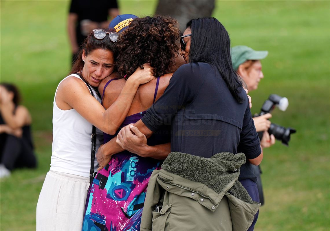 Bondi Beach shooting scene in Australia