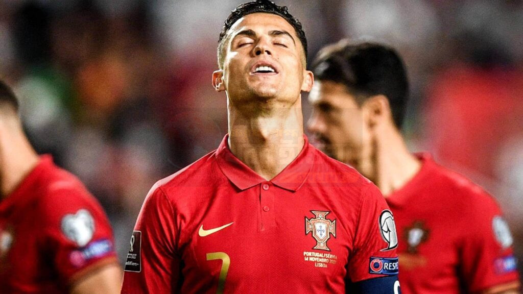 Cristiano Ronaldo playing for Portugal