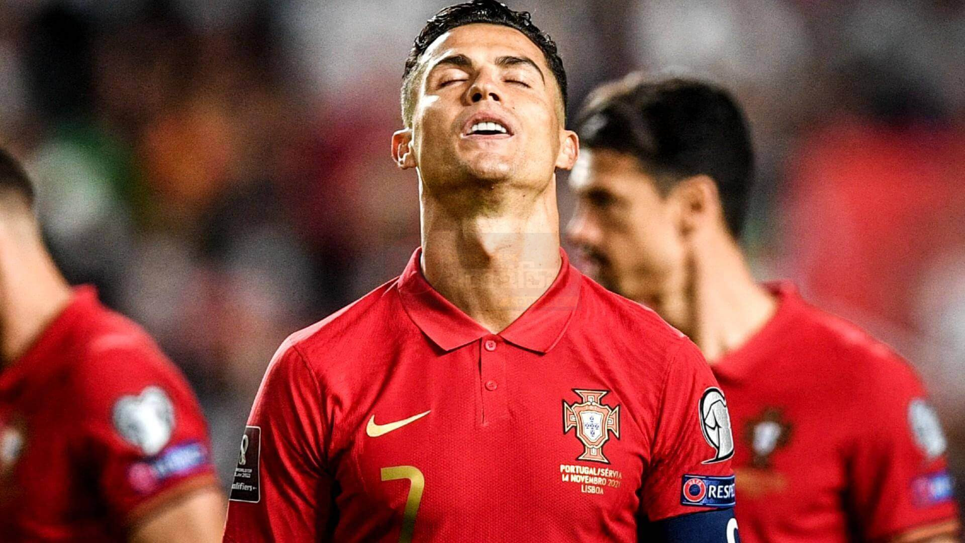 Cristiano Ronaldo playing for Portugal