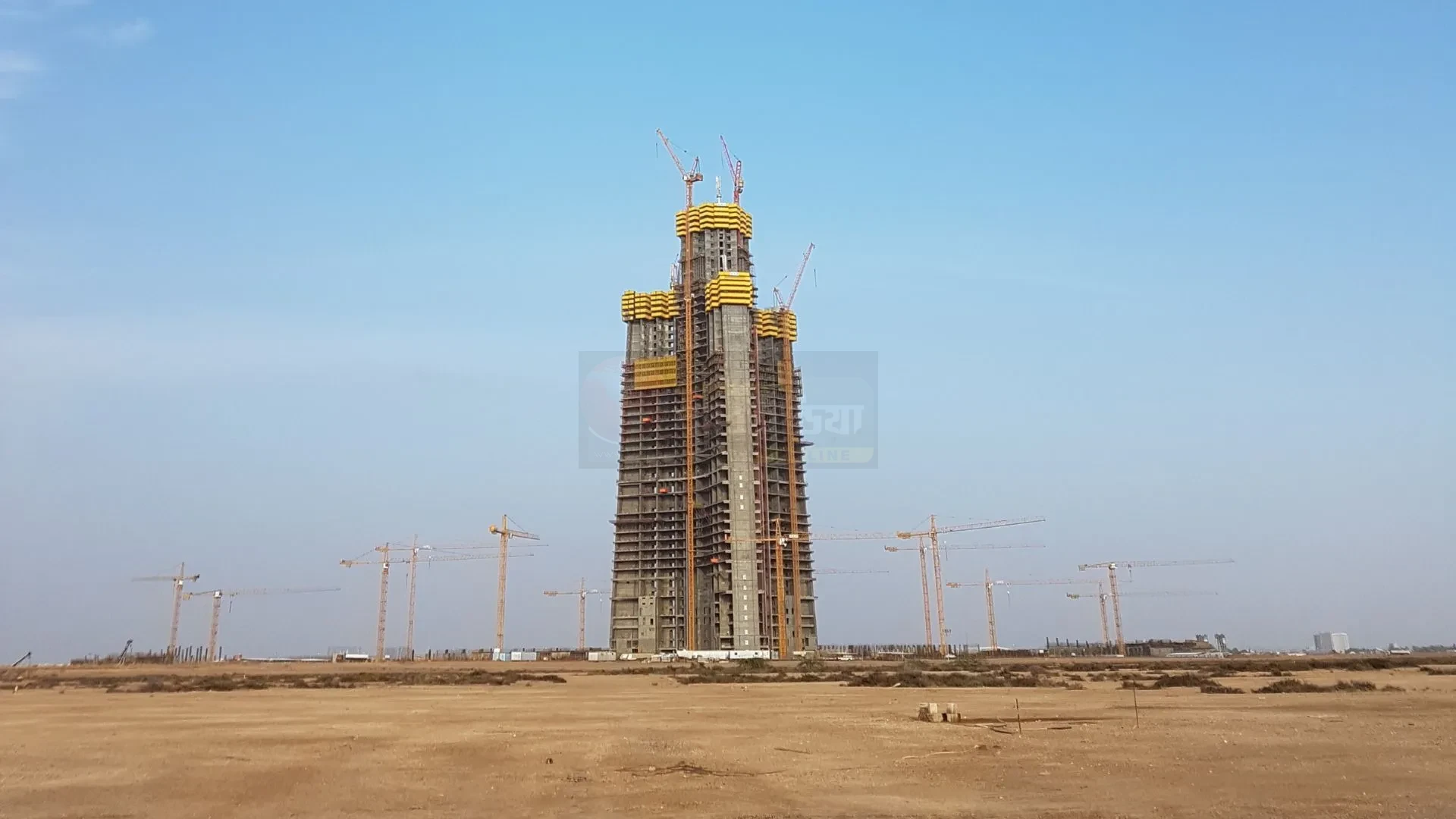 Jeddah Tower under construction surpassing Burj Khalifa