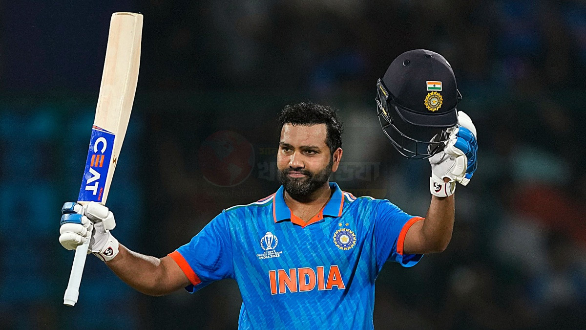 Rohit Sharma playing ODI cricket for India