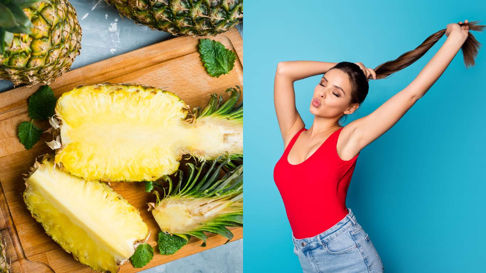 Pineapple juice applied on scalp for hairfall treatment