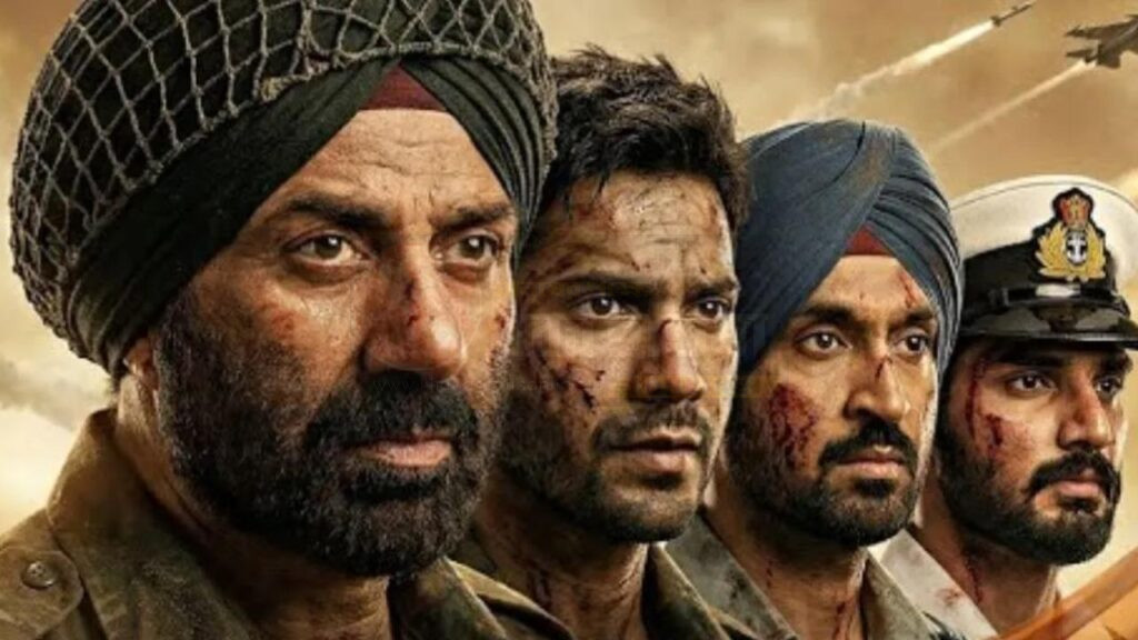 Border 2 movie poster with Sunny Deol and Varun Dhawan