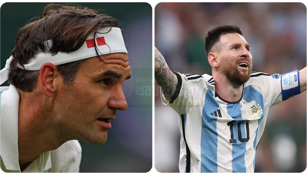 Roger Federer and Lionel Messi sports icons