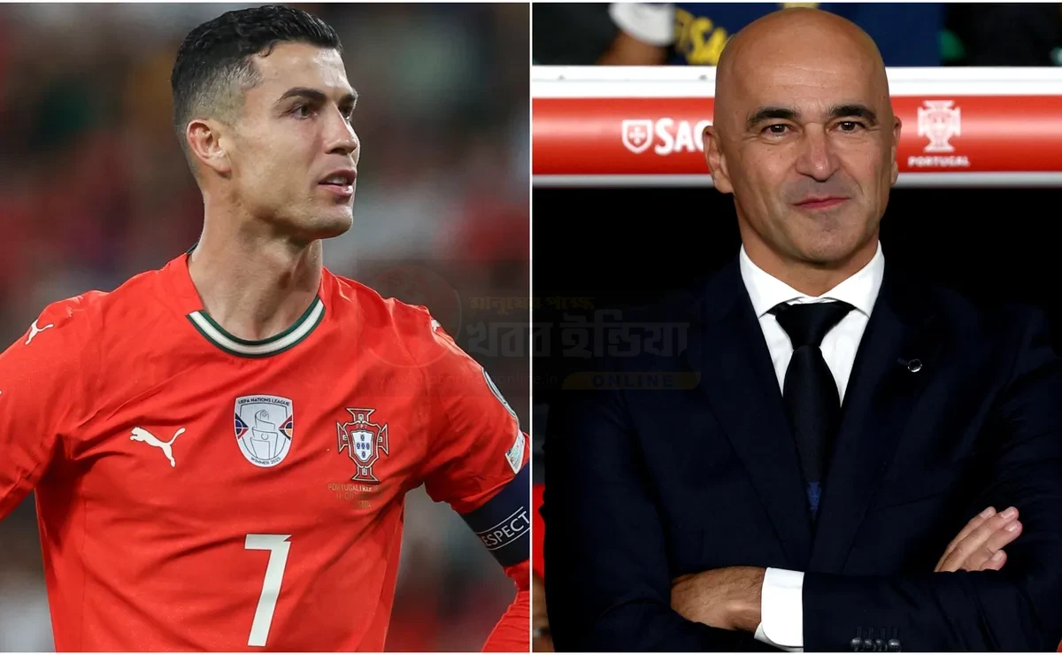 Cristiano Ronaldo playing for Portugal national team