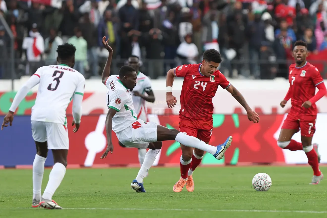 Sudan football team celebrating AFCON qualification