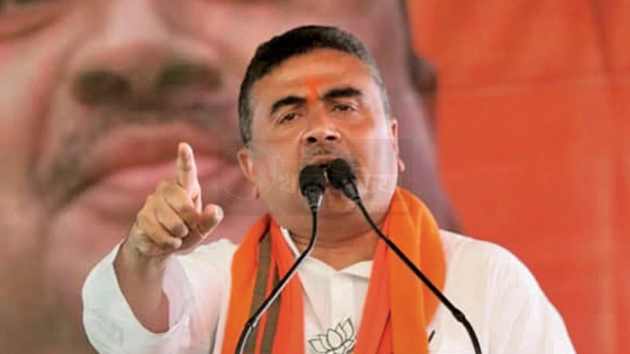 Suvendu Adhikari addressing BJP rally in Malda