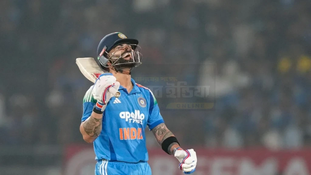 Virat Kohli celebrating after returning to ICC ODI ranking top